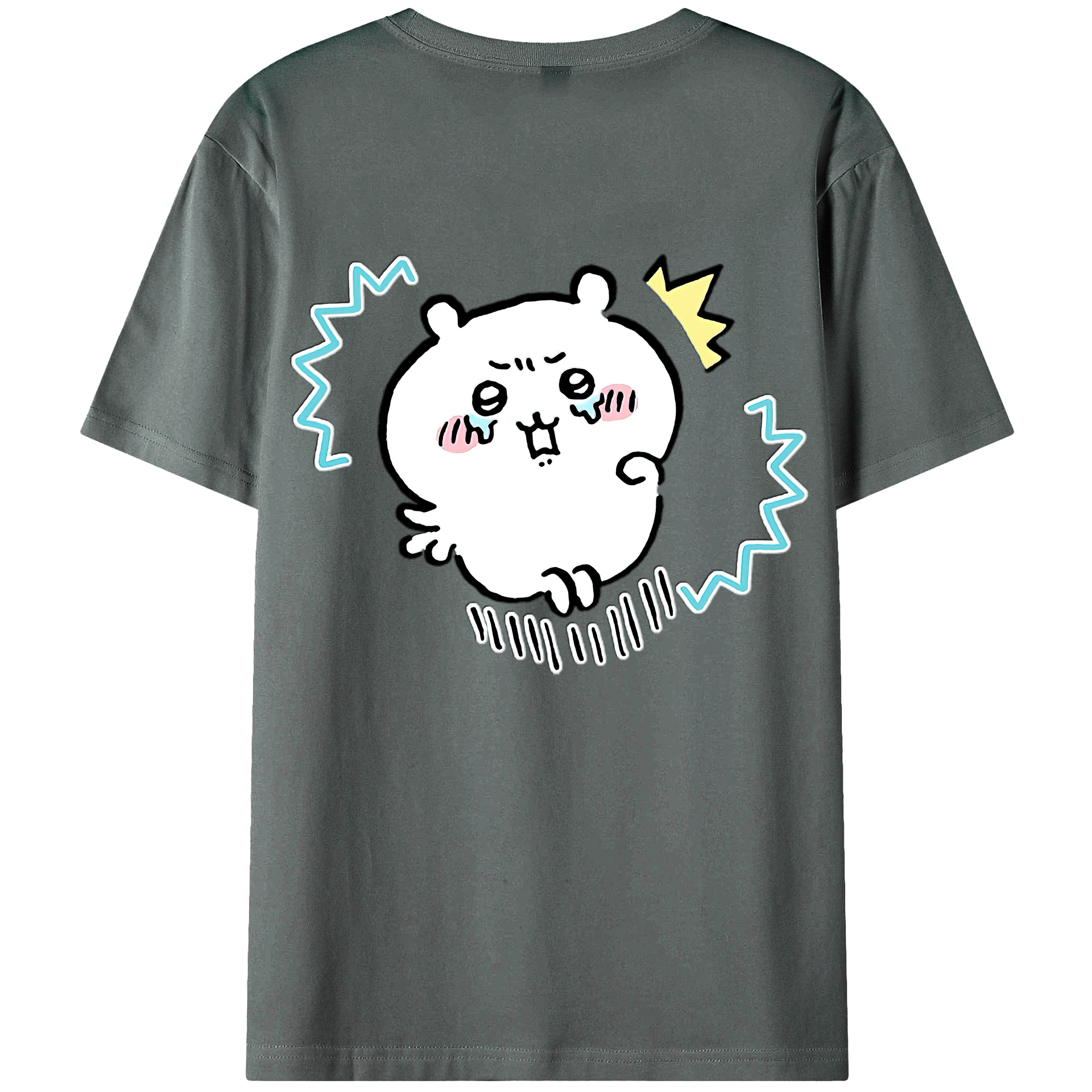 （画像用） ちいかわ ちいかわ Chii-kawa chiikawa 綿100％半袖Tシャツ（背面プリント）